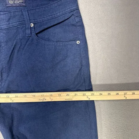 AG Adriano Goldschmeid Everett Pants Mens 38x34 (38x29) Blue Slim Straight Italy - Picture 3 of 11